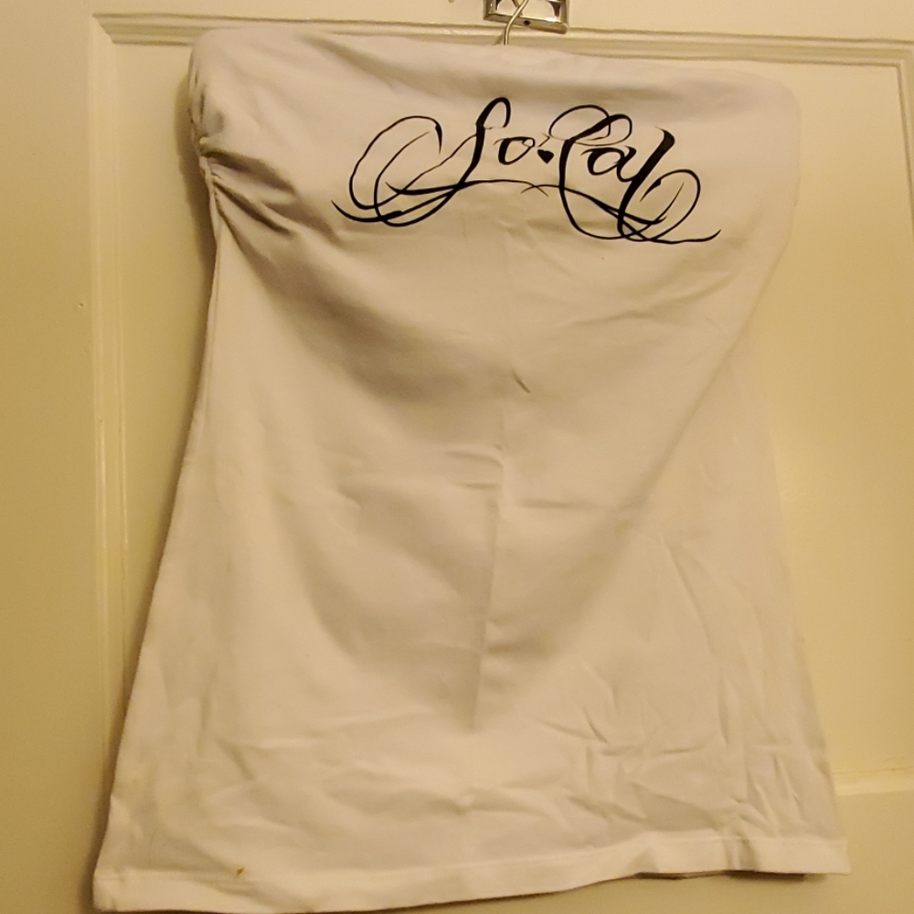 Metal Mulisha Socal Strapless Top with Angel Wings
